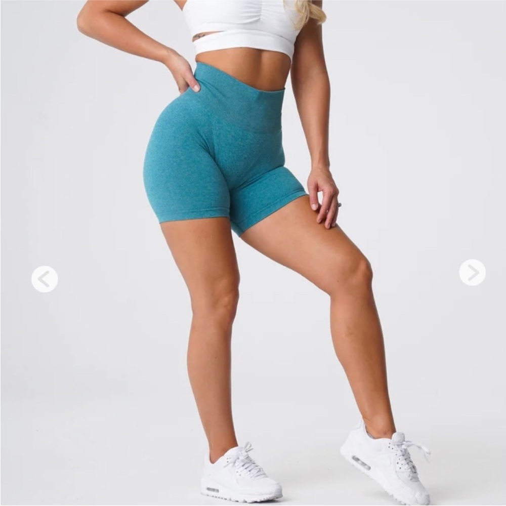 NVGTN Teal High-Waisted Shorts